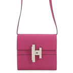 Hermes Wallet Cinetic to Go Rose Purple Silver Chevre Misor