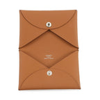 Hermes Card Case Calvi Duo Gold Silver Epsom Business Holder — view 4