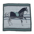 Hermes Scarf Carre 100 Horsewear Spiral Cheval a la Couverture Cashmere Silk