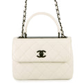 Chanel Handbag CC Logo Quilted Trendy CC Bag 2-Way Chain Shoulder White