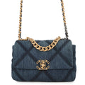 Chanel Chain Shoulder Bag 19 CC Logo Denim 2-Way