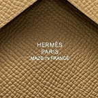 Hermes Coin Case Calvi Duo Dune Silver Epsom — view 7