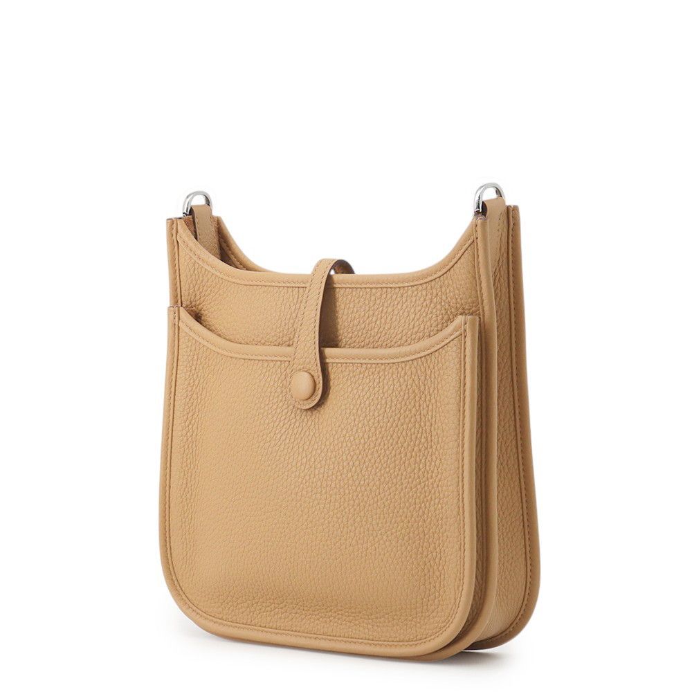 Hermes Shoulder Bag Evelyne 3 23 Biscuit Silver Taurillon Clemence — view 2