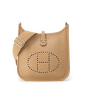 Hermes Shoulder Bag Evelyne 3 23 Biscuit Silver Taurillon Clemence