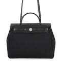 Hermes Herbag Zip PM Black Silver Toile Officier Vache Hunter Handbag