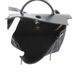 Hermes Herbag Zip PM Black Silver Toile Officier Vache Hunter Handbag — view 5
