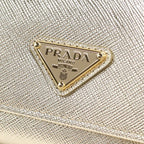 Prada Saffiano Triangle Trifold Wallet Leather — view 5