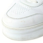 Celine Block Sneakers Leather Lace Up Wedge Outsole White — view 6