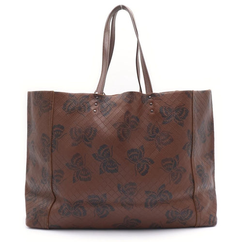 Bottega Veneta Intrecci Omilage Butterfly Tote Brown Leather — view 2
