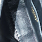 Chanel Quilted Top Handle 30 Handbag Black Caviar Leather Gold — view 5