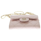 Chanel Mini Chain Wallet Shoulder Baby Pink Caviar Leather Gold — view 4