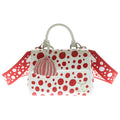 Louis Vuitton LV Yk Epi Cluny 2-Way Boston Bag White Red Leather Mini Silver