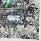 Hermes Scarf Silk Carre 90 la Vallee de Cristal Gray — view 5