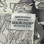 Hermes Scarf Silk Carre 90 la Vallee de Cristal Gray — view 9