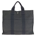 Hermes Her Line MM Gray Silver Polyamide Polyester Tote