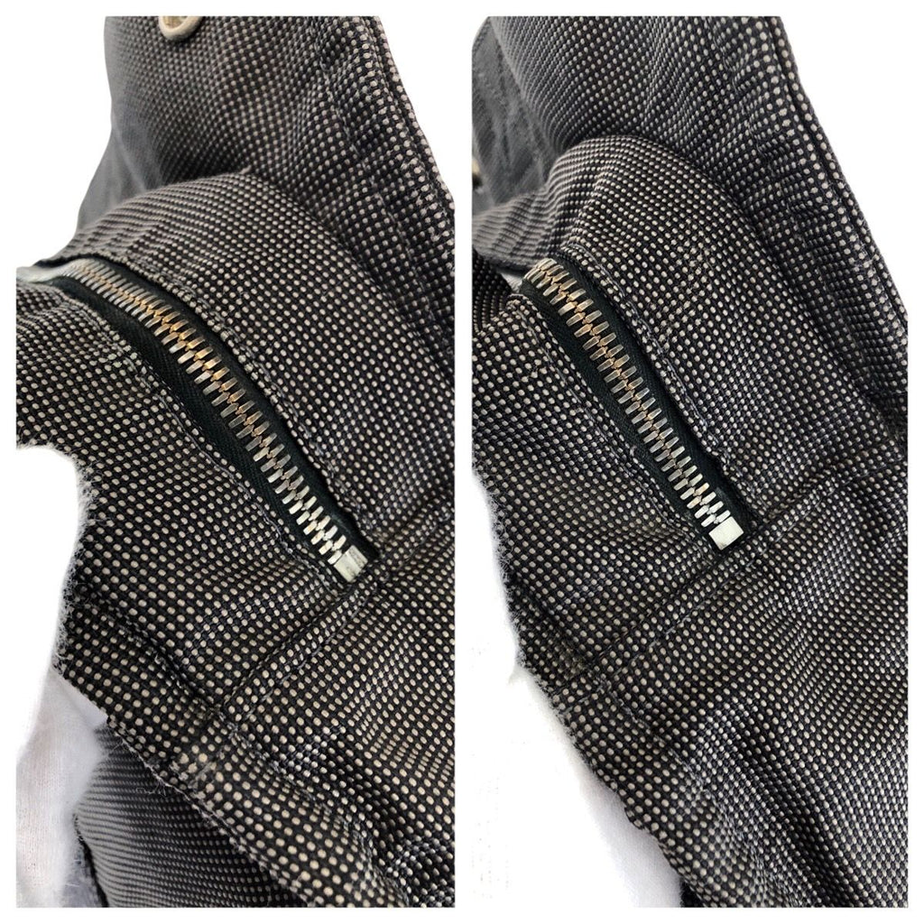 Hermes Her Line MM Gray Silver Polyamide Polyester Tote — view 6