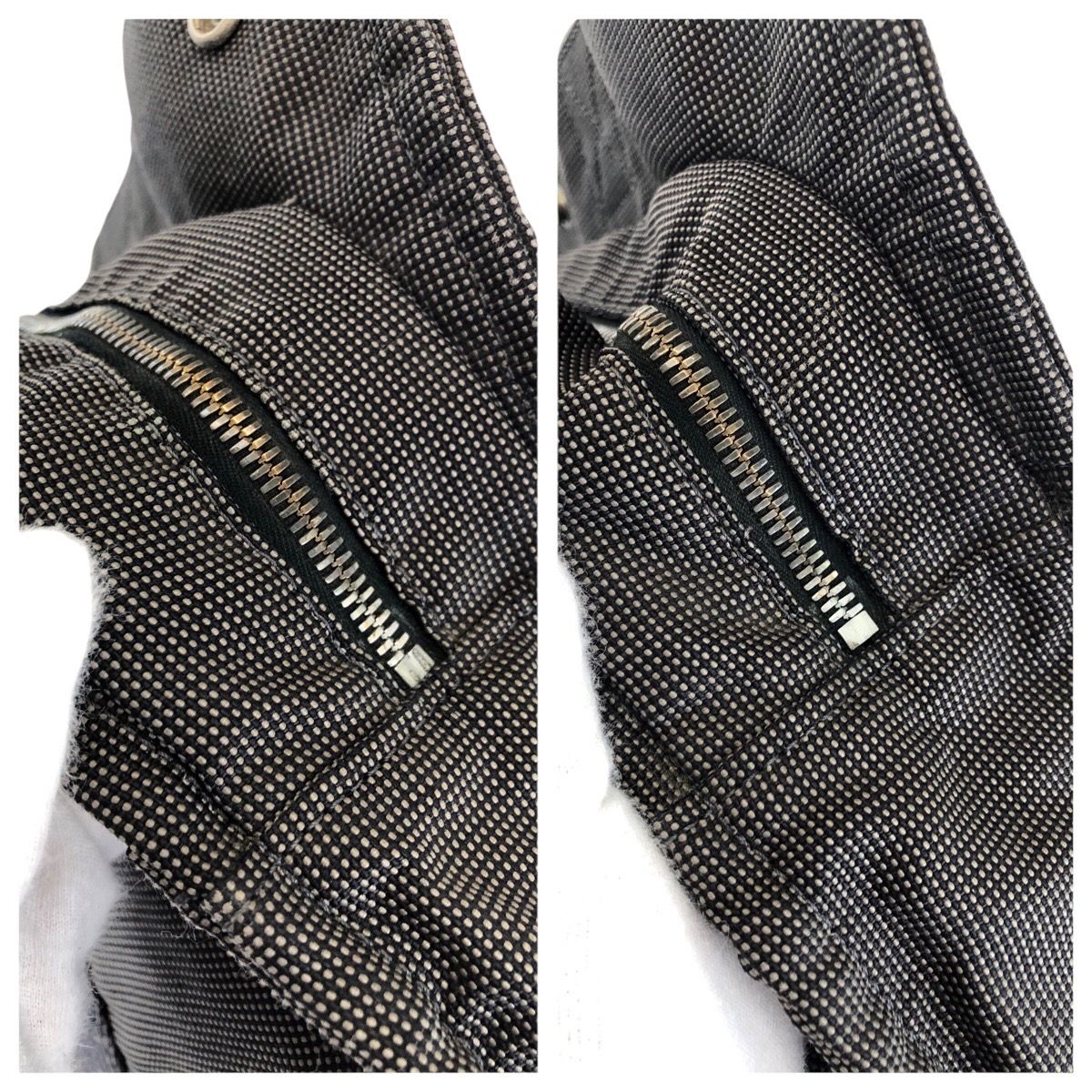 Hermes Her Line MM Gray Silver Polyamide Polyester Tote — view 6