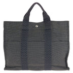 Hermes Her Line MM Gray Silver Polyamide Polyester Tote — view 2