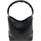 Gucci Handbag Bamboo Leather Black Business GG — view 2