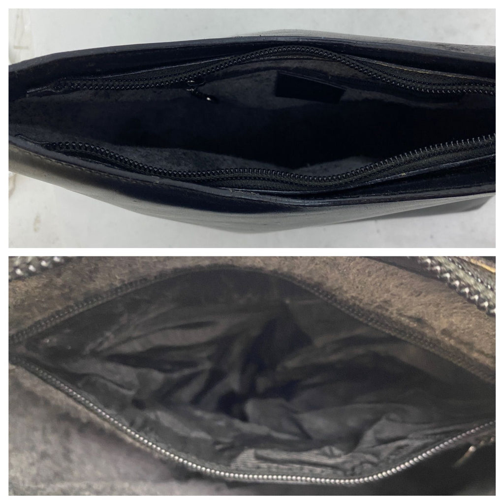 Gucci Handbag Bamboo Leather Black Business GG — view 8