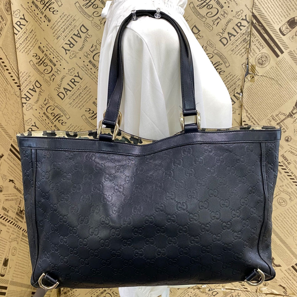 Gucci Tote GG Leather Abbey Black Business Travel — view 2