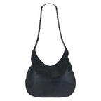 Prada Black Silver Leather Shoulder Bag