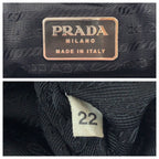 Prada Black Silver Leather Shoulder Bag — view 4