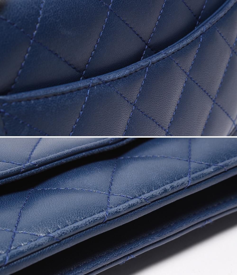 Chanel Chain Wallet Shoulder Bag Silver Quilted Lambskin — view 7