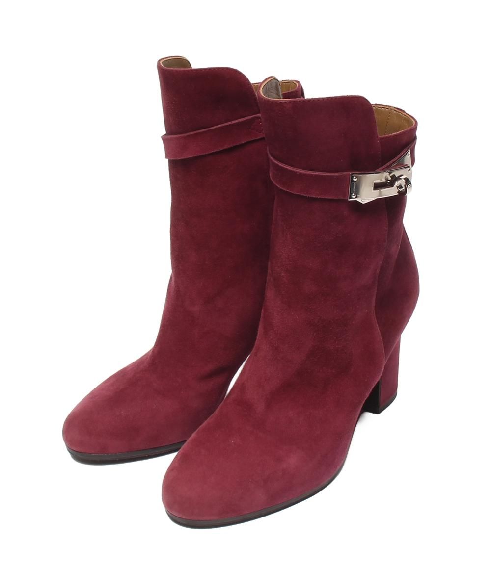 Hermes Short Boots Saint Germain Kelly Suede