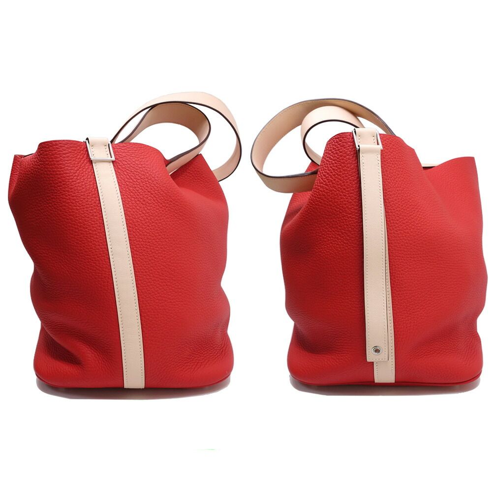 Hermes Picotin Lock GM 26 Touch Taurillon Clemence Swift Rouge Tomato Handbag — view 3