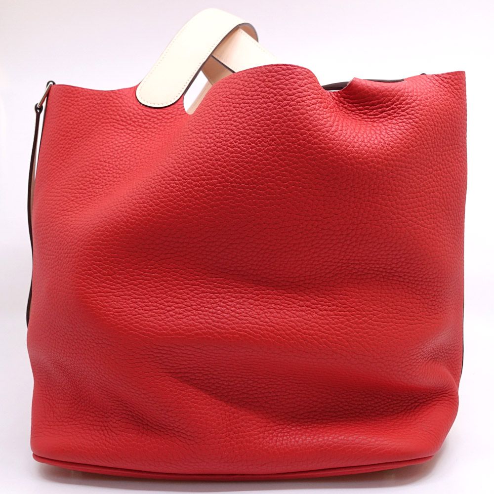 Hermes Picotin Lock GM 26 Touch Taurillon Clemence Swift Rouge Tomato Handbag — view 2
