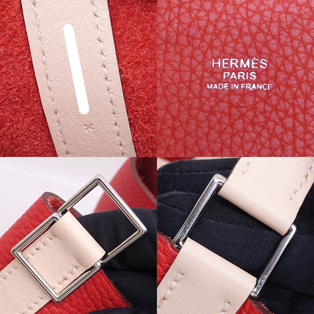 Hermes Picotin Lock GM 26 Touch Taurillon Clemence Swift Rouge Tomato Handbag — view 7