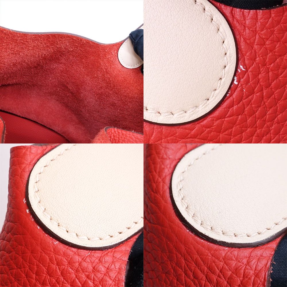 Hermes Picotin Lock GM 26 Touch Taurillon Clemence Swift Rouge Tomato Handbag — view 9