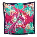 Hermes Carre 90 Mythiques Phoenix Scarf Silk Pink Green Multicolor Interior