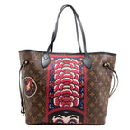 Louis Vuitton Neverfull MM Kansai Yamamoto Collaboration Daruma Kabuki Tote — view 2