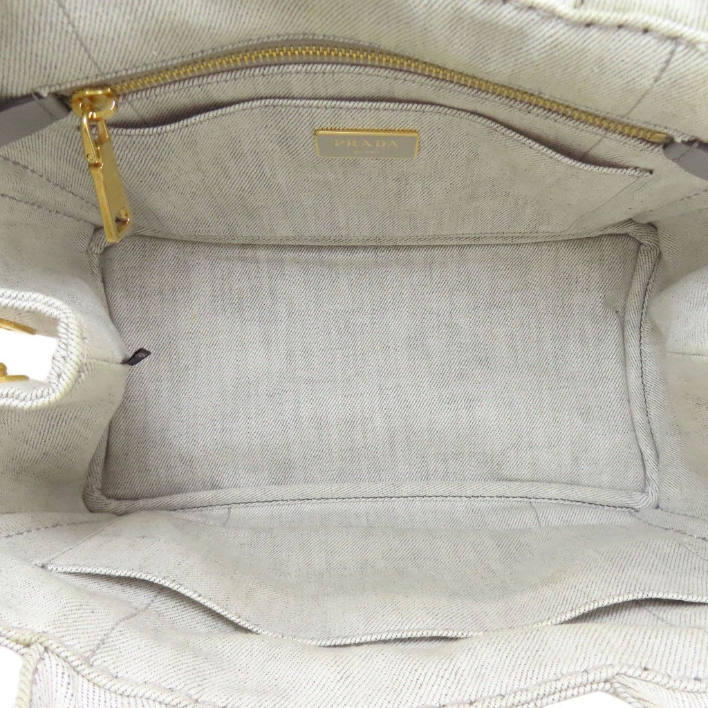 Prada Canapa Mini 2-Way Handbag Denim — view 5