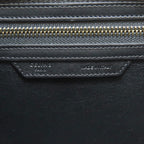 Celine Luggage Micro Handbag Leather Canvas — view 6