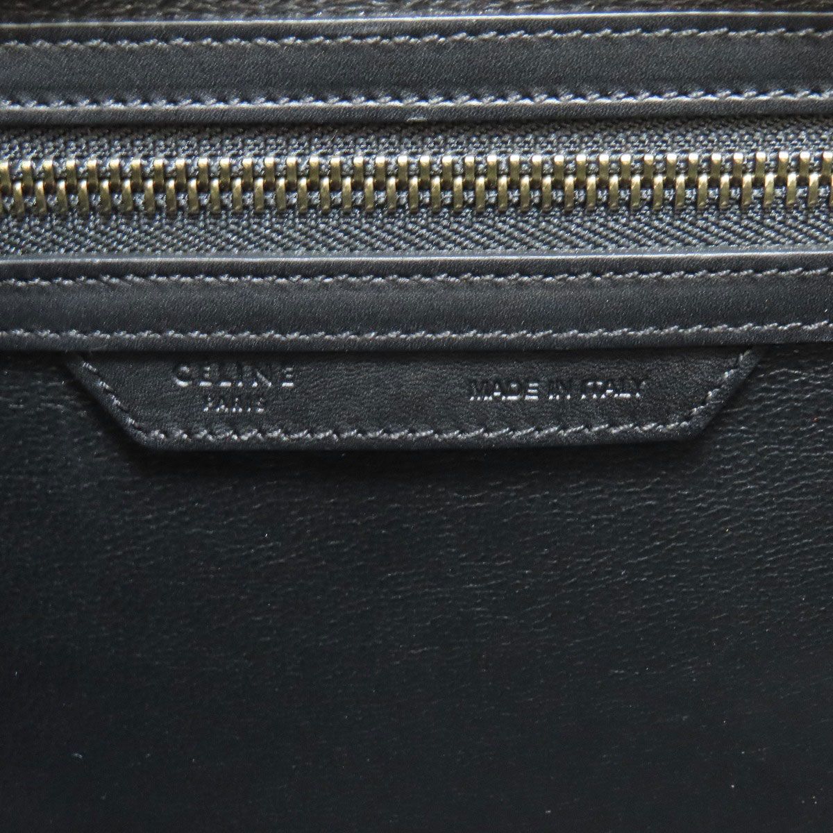Celine Luggage Micro Handbag Leather Canvas — view 6