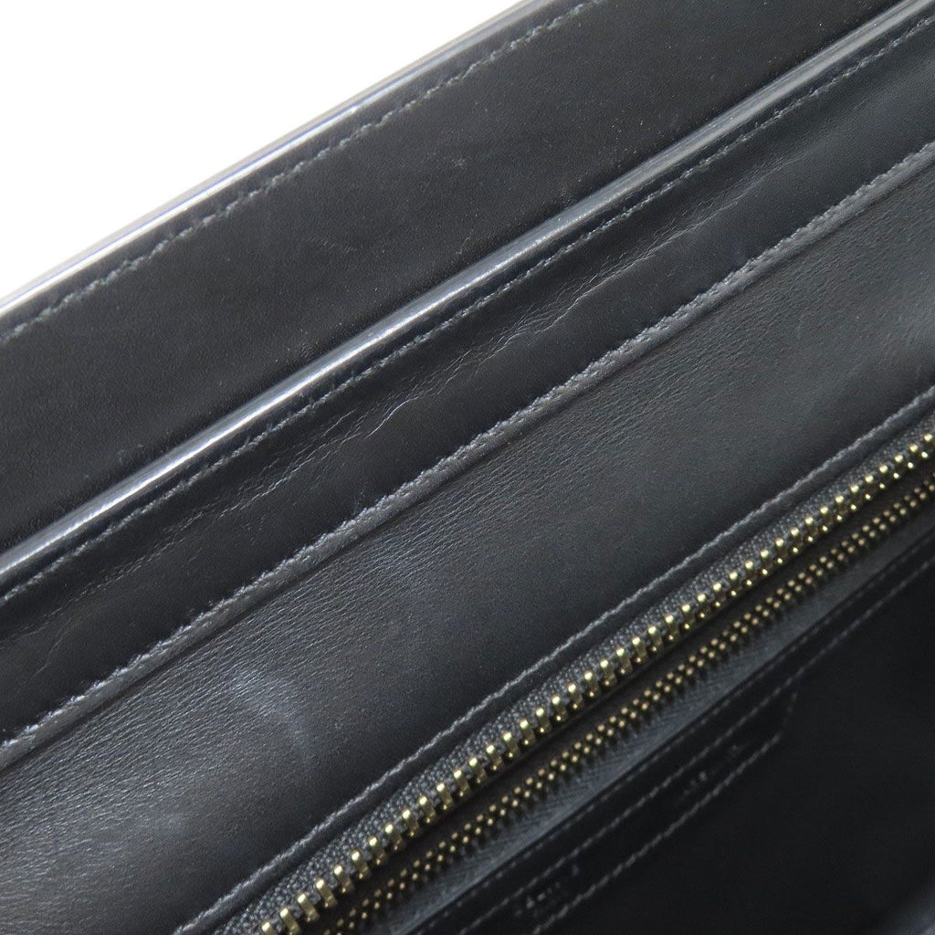 Celine Luggage Micro Handbag Leather Canvas — view 9