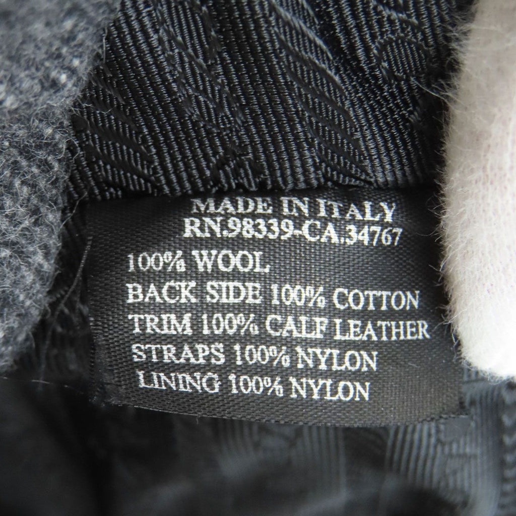 Prada Logo Backpack Wool — view 8