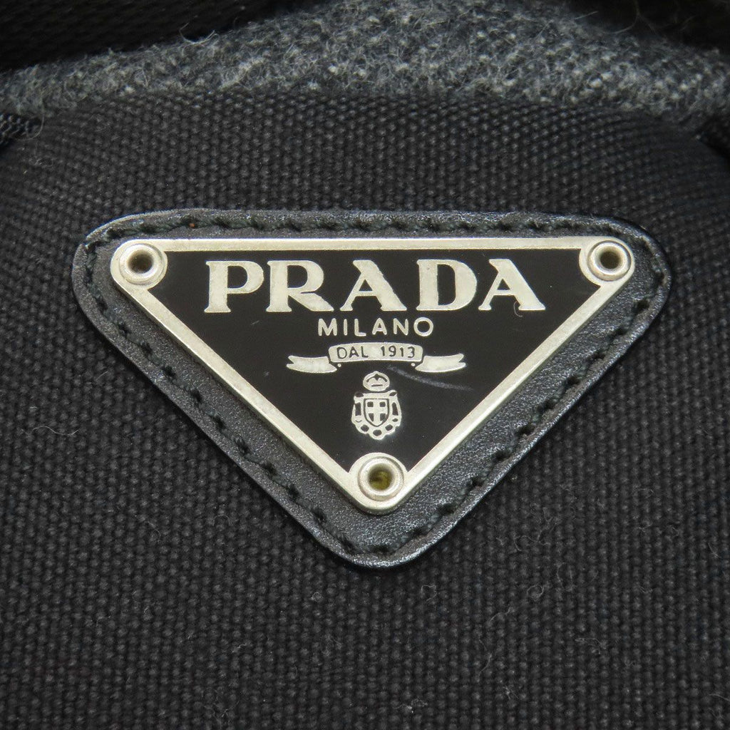 Prada Logo Backpack Wool — view 9