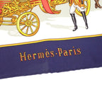 Hermes Carre 90 Grand Cortege A' Moscou Moscow March Scarf Silk Navy Multicolor — view 8