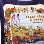 Hermes Carre 90 Grand Cortege A' Moscou Moscow March Scarf Silk Navy Multicolor — view 2