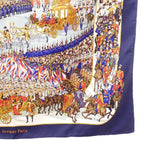 Hermes Carre 90 Grand Cortege A' Moscou Moscow March Scarf Silk Navy Multicolor — view 5