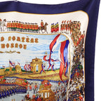 Hermes Carre 90 Grand Cortege A' Moscou Moscow March Scarf Silk Navy Multicolor — view 3