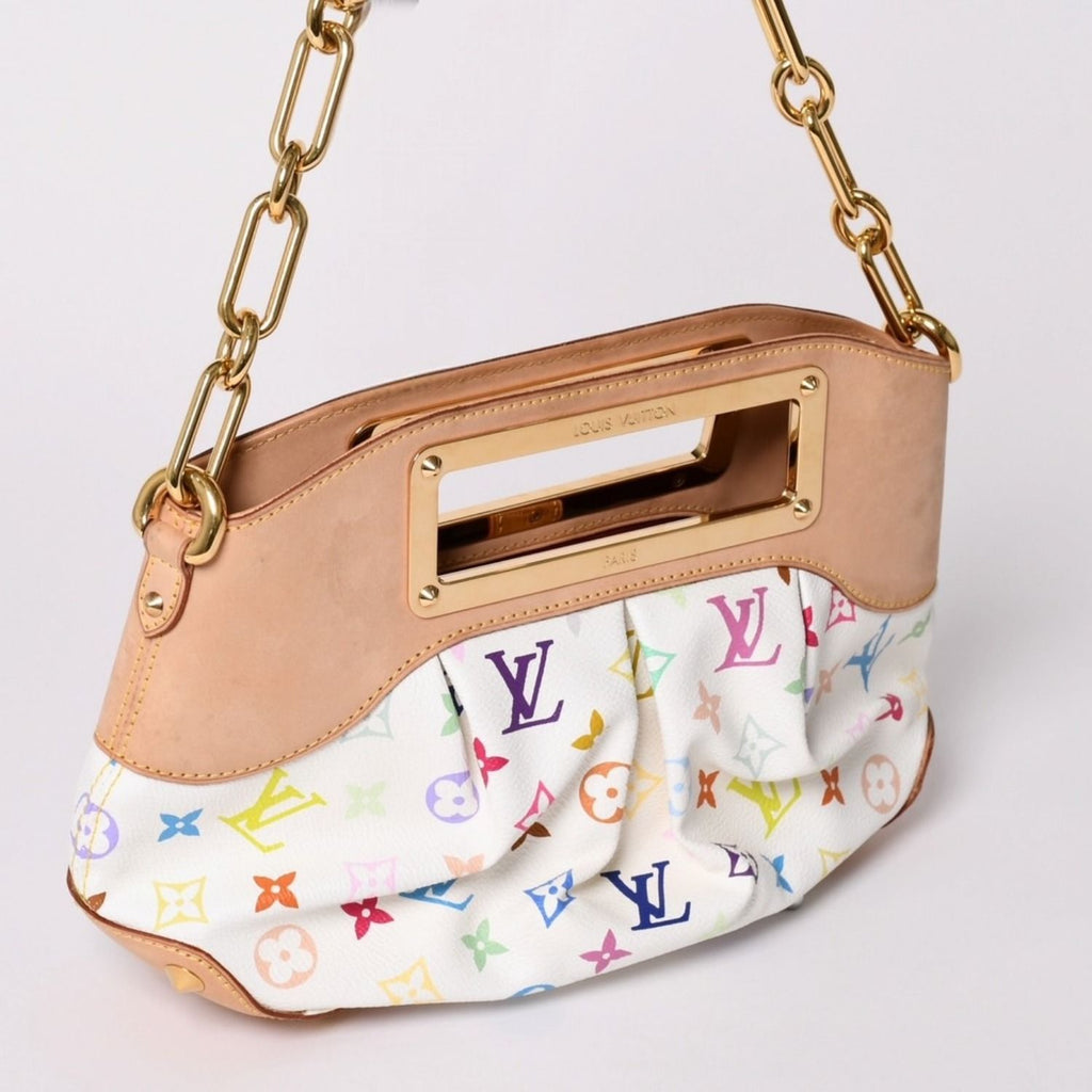 Louis Vuitton Monogram Multicolor Judy PM Takashi Murakami Handbag White — view 3