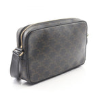 Celine Shoulder Bag Triomphe Black Canvas Leather — view 2