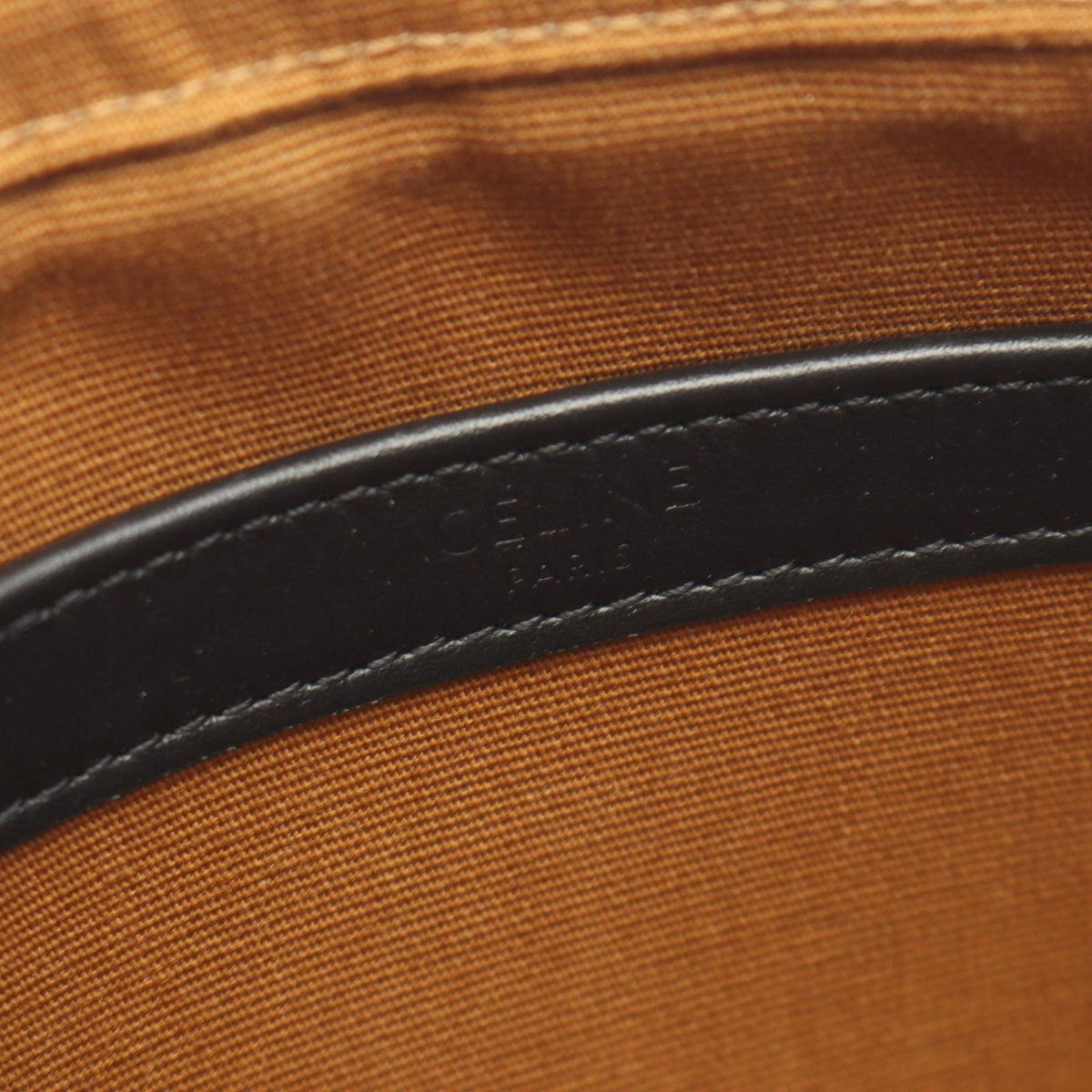 Celine Shoulder Bag Triomphe Black Canvas Leather — view 4