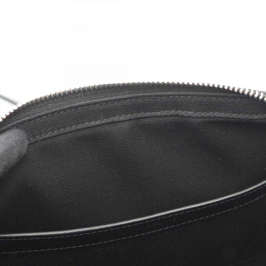Celine Shoulder Bag Triomphe Black Canvas Leather — view 5