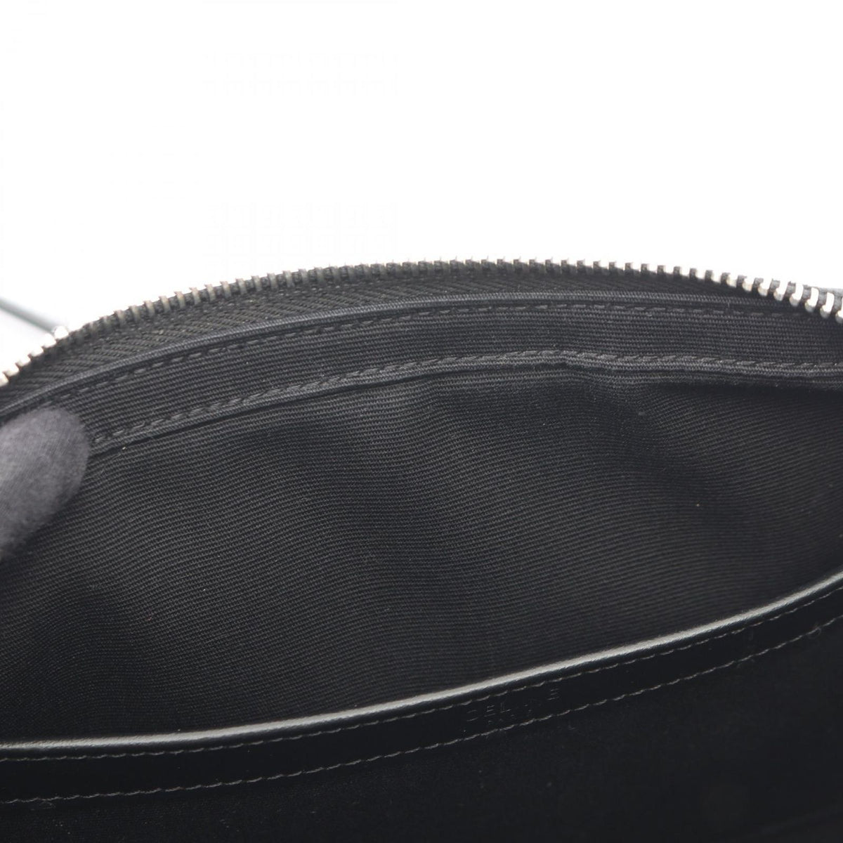 Celine Shoulder Bag Triomphe Black Canvas Leather — view 5